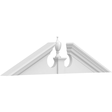 Acorn Architectural Grade PVC Pediment, 42W X 10-1/2H X 2-3/4P (Pitch 6/12)